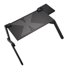 Load image into Gallery viewer, Portable Foldable Adjustable Laptop Desk Computer Table Stand Tray For Sofa Bed Black