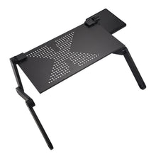 Load image into Gallery viewer, Portable Foldable Adjustable Laptop Desk Computer Table Stand Tray For Sofa Bed Black